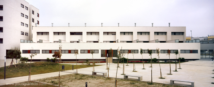 Vista de viviendas desde el patio.