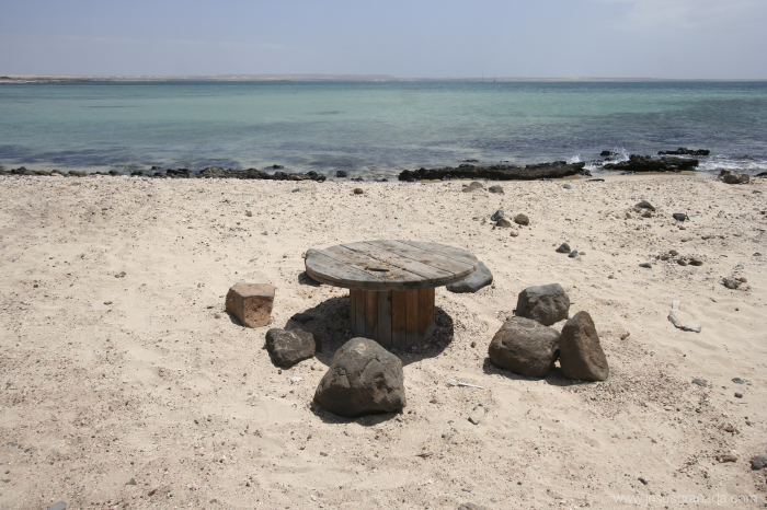 Caba?a de pescadores en Monte Leao, Isla de Sal (Cabo Verde)