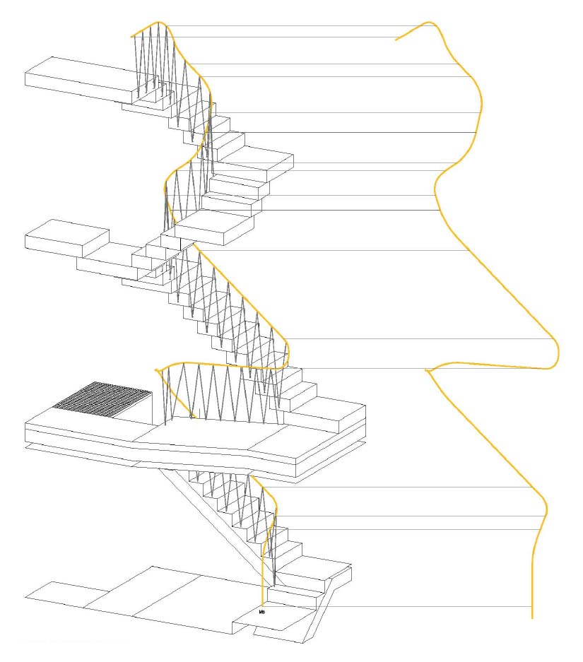 Desarrollo de la escalera de madera