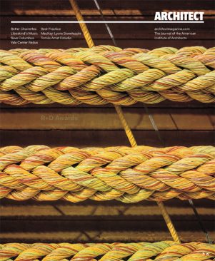 Portada de Journal of American Architects con el Palacio de Congresos Vegas Altas